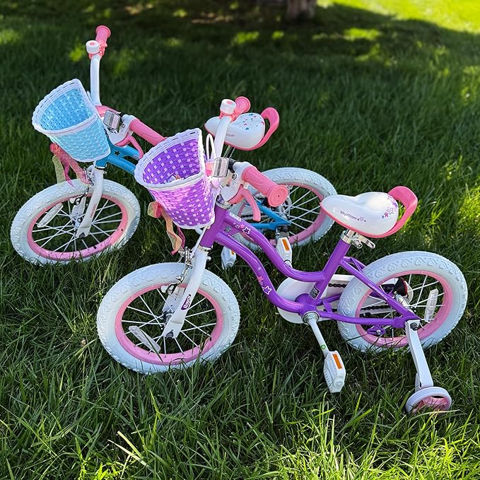 RoyalBaby Girls Bike EZ Bike Stargirl Training Free Balance to Pedal Easy Learning Bicycle, 12-20 Inch for Toddlers & Big Kids.