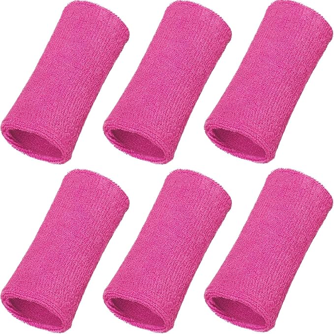 WILLBOND 6 Inch Wrist Sweat Bands for Men Women Tennis Elastic Athletic Long Sweatband Wrist Absorbent for Basketball Tennis Running Outdoor Activity