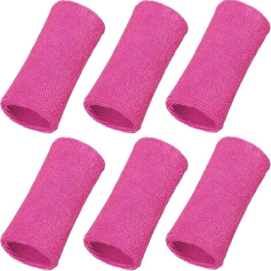 WILLBOND 6 Inch Wrist Sweat Bands for Men Women Tennis Elastic Athletic Long Sweatband Wrist Absorbent for Basketball Tennis Running Outdoor Activity