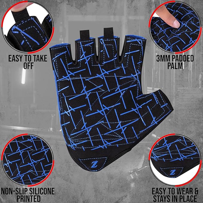 ZRIX Breathable Workout Gloves for Women, Weight Lifting Gloves for Gym, Cycling, Exercise, Fitness and Training, with Excellent Grip and Cushion Pads