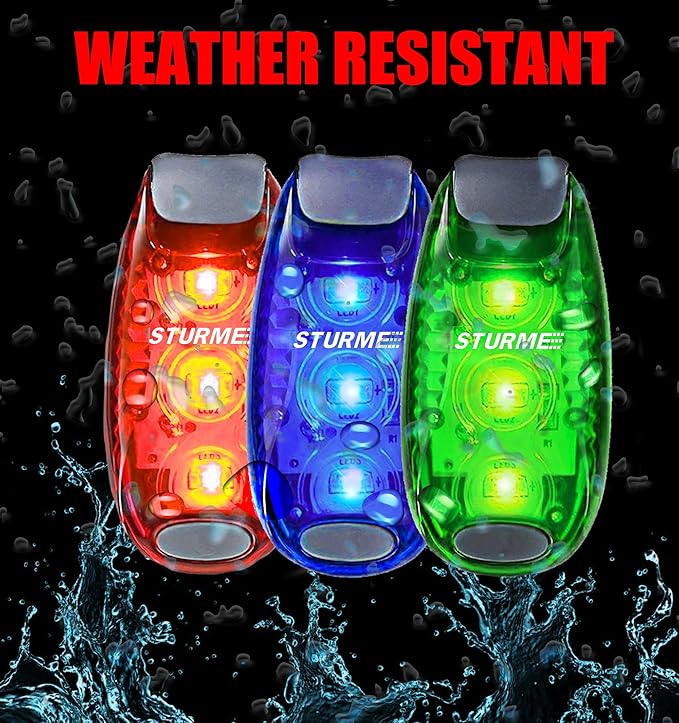 STURME LED Safety Light Strobe Lights for Daytime Running Walking Bicycle Bike Kids Child Woman Dog Pet Runner Best Flashing Warning Clip on Small Reflective Set Flash Walk Night High Visibility