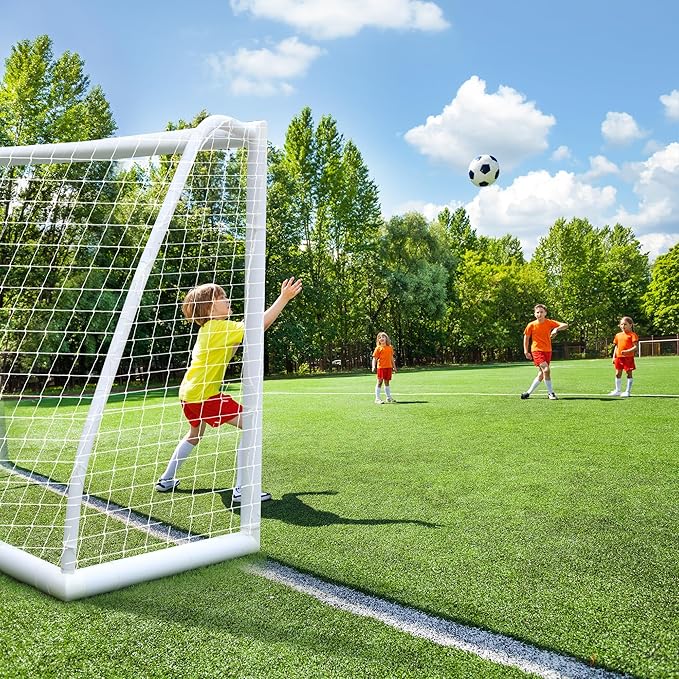 SHANTRA Soccer Goal, 12x6/10x6.5/8x5/6x4FT Soccer Goals for Backyard, Full Size Soccer Nets for Kids & Adults, Portable Soccer Goal with 2 Soccer Nets & 1 Carry Bag, Porterias De Futbol Soccer