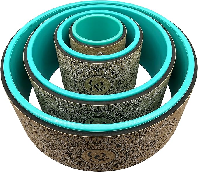 Aozora Yoga Wheel 13" with Most Detailed Book Step by Step Guide on How to Do 30+ Poses,! Perfect for Stretching and Improving Backbends