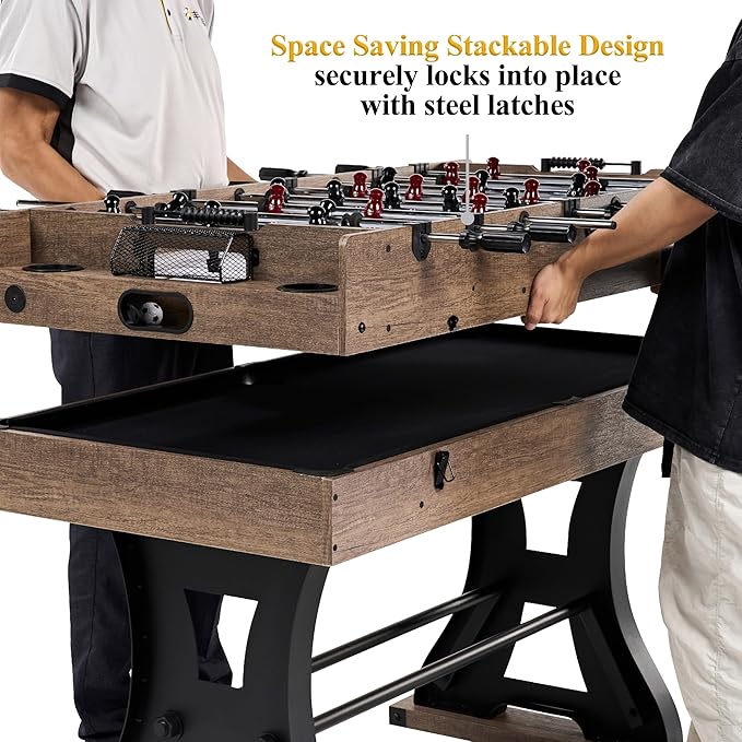 Barrington Combo Game Table – Foosball, Air Hockey, Table Tennis & More – Multi Game Table for Home or Game Room