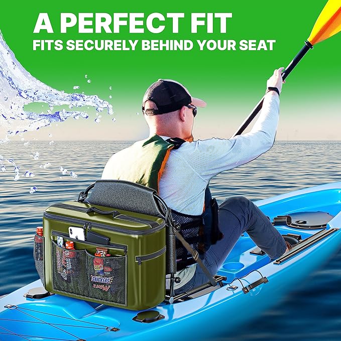 Skywin Kayak Cooler Behind Seat, Waterproof Cooler for Kayaking, Compatible with Lawn Chair Style Seats, Stores Drinks and Keeps Them Cool All Day
