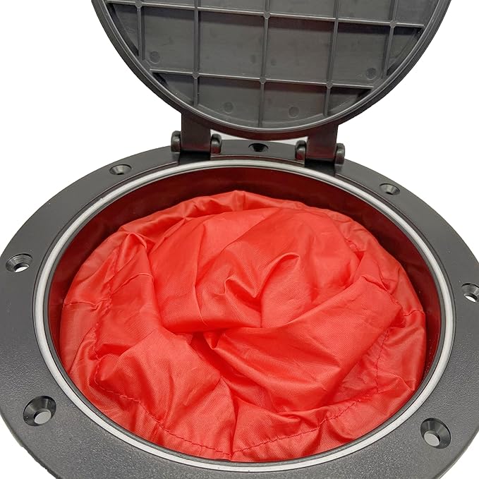 Round/Square Hatch Cover Deck Panel, ABS Sealed Hatch Cover kit with red Waterproof Bag, Suitable for Kayaking