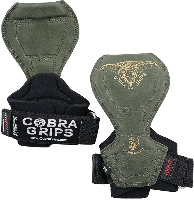 2018 Cobra Grips Flex Model Weight Lifting Gloves Heavy Duty Straps Alternative Power Lifting Hooks for Deadlifts with Padded Wrist Wrap Support Bodybuilding