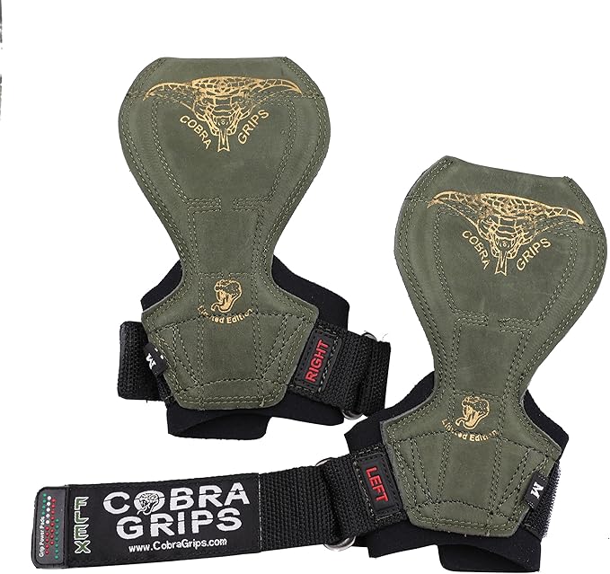2018 Cobra Grips Flex Model Weight Lifting Gloves Heavy Duty Straps Alternative Power Lifting Hooks for Deadlifts with Padded Wrist Wrap Support Bodybuilding