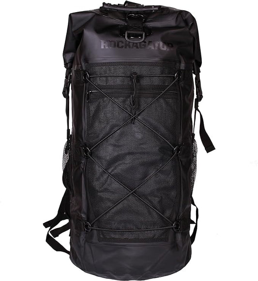 Kanarra 90L Waterproof Backpack for Camping, Hiking, Mountaineering, Backpacking, Hunting, Fishing, Canoeing, Outdoor Activities, The Wet Outdoors - Large Capacity, Roll Top Closure, Black