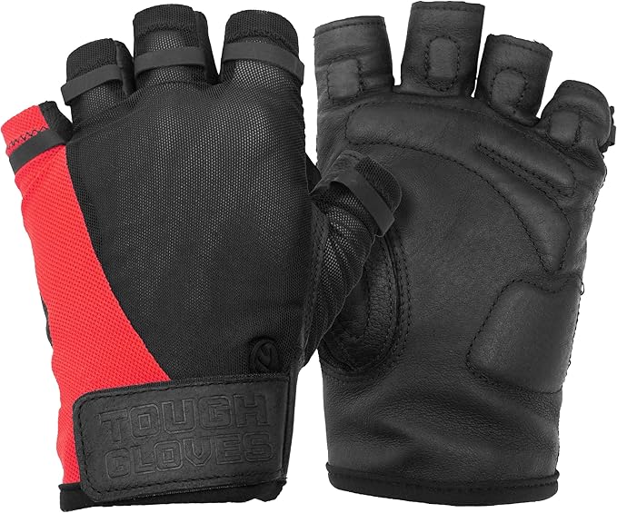 Superset Leather Workout Gloves for Weight-Lifting (Padded) Perfect for Gym Training (Breathable) Black /Size : 8 Mens S Womens L