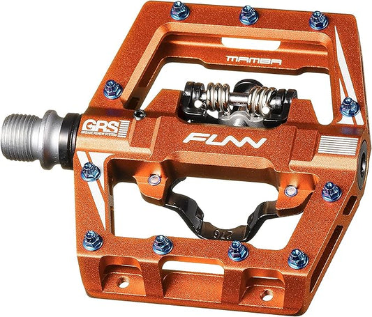 Funn Mamba S MTB Clipless Pedals, Single Sided Clip Mountain Bike Pedals, Compatible with SPD Cleats, 9/16-Inch CrMo Axle Bicycle Pedals for MTB/BMX/Gravel Cycling