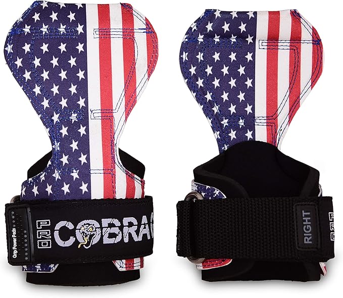 Cobra Grips PRO Weight Lifting Gloves Heavy Duty Straps Alternative Power Lifting Hooks for Deadlifts Adjustable Neoprene Padded Wrist Support Bodybuilding