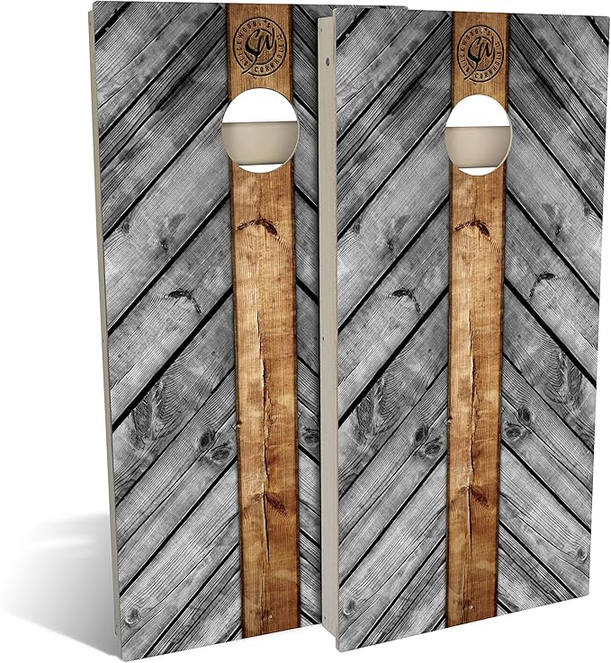 Slick Woody's Professional-Grade All Weather Cornhole Boards-4'x2' Weather Resistant Regulation Corn Hole Toss Game w/ 8 Resin Filled Bags