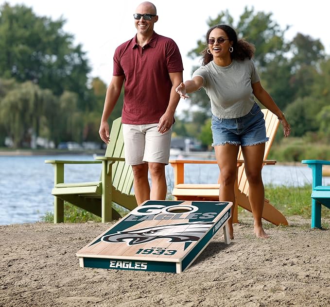 YouTheFan NFL 2’ x 4’ Professional Wood Cornhole Game