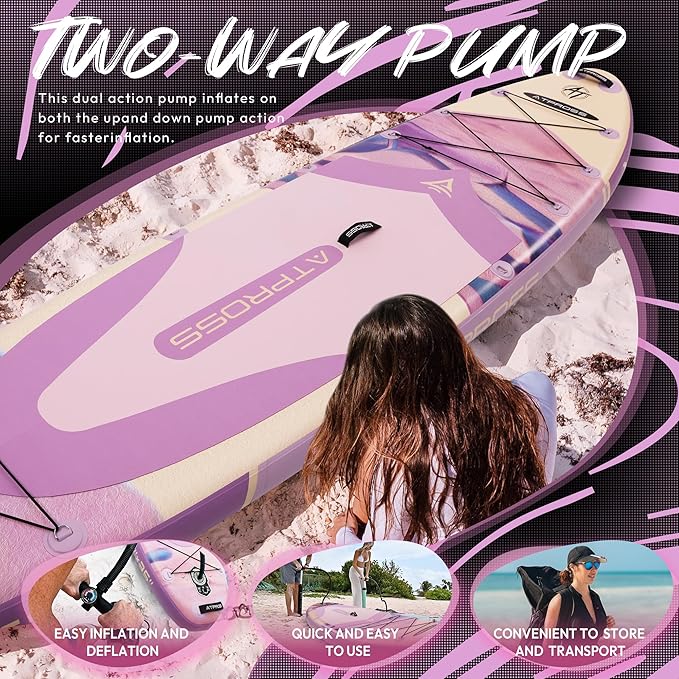 11'6"x35" Inflatable Paddle Board, 450lbs Extra Wide Stand Up Paddleboard for Adults with Premium SUP Accessories Kit & Backpack, Blow Up Kayak Non-Slip Stable Deck Boat for Yoga Fishing Surf