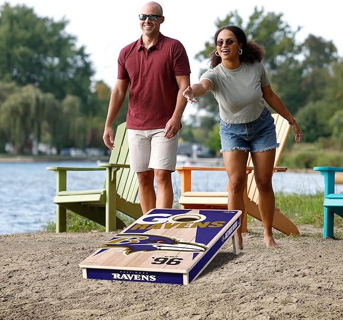 YouTheFan NFL 2’ x 4’ Professional Wood Cornhole Game