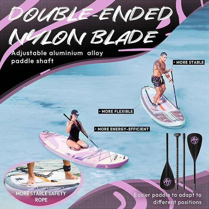 11'6"x35" Inflatable Paddle Board, 450lbs Extra Wide Stand Up Paddleboard for Adults with Premium SUP Accessories Kit & Backpack, Blow Up Kayak Non-Slip Stable Deck Boat for Yoga Fishing Surf