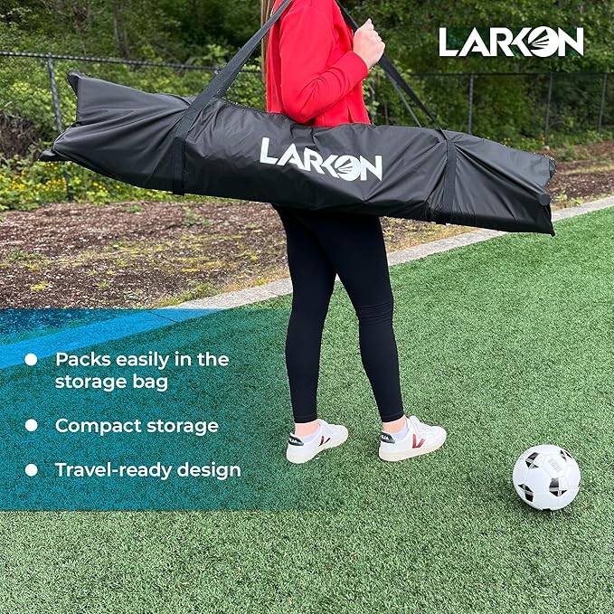 12x6 Ft Kids Soccer Goal for Backyard - Tournament-Style Soccer Net with Galvanized & Rust Free Steel Frame, 36 Straps, Stakes & Carry Bag – All-Weather Portable Goal for Kids for Training