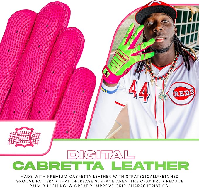 Franklin Sports MLB Baseball Batting Gloves - CFX Pro Adult + Youth - Baseball + Softball - Multiple Sizes + Colors