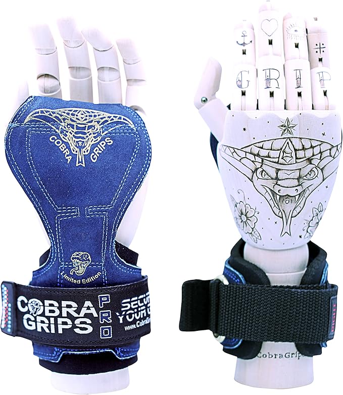 Cobra Grips PRO Weight Lifting Gloves Heavy Duty Straps Alternative Power Lifting Hooks for Deadlifts Adjustable Neoprene Padded Wrist Support Bodybuilding