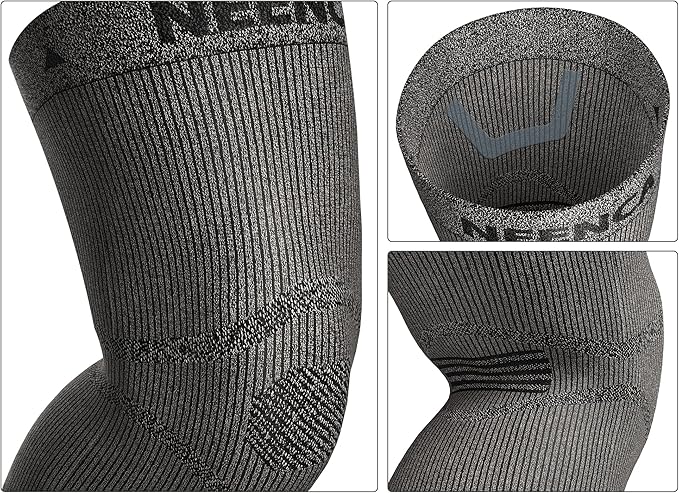 NEENCA Ultra-thin Knee Sleeve for Knee Pain, Lightest Knee Compression Sleeve with Graphene Ions Infused Fabric for Pain Relief, Swelling, Arthritis, Poor Circulation, Running, Sport- FSA/HSA Approved