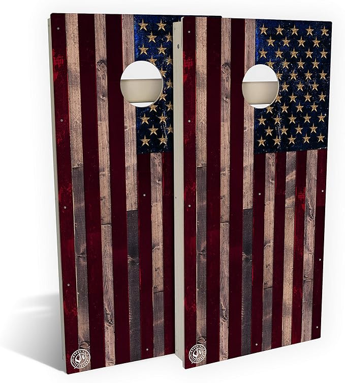 Slick Woody's Professional-Grade All Weather Cornhole Boards-4'x2' Weather Resistant Regulation Corn Hole Toss Game w/ 8 Resin Filled Bags