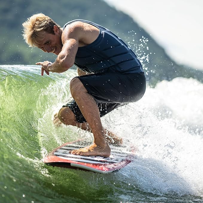 Hyperlite Landlock Wakesurf Board – Forgiving Longboard Style Wakesurf Board - Perfect for Beginners and Intermediate Riders or for Your First Surf Session