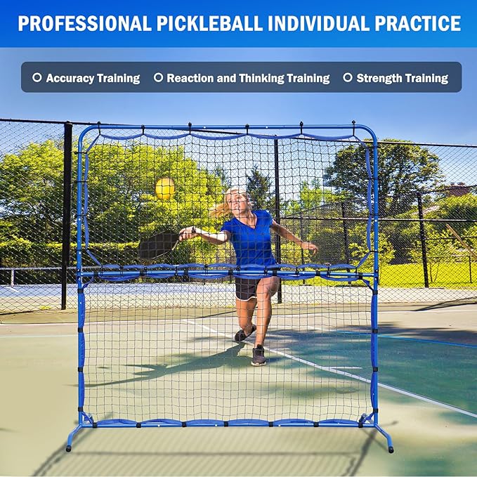 Pickleball Practice Rebounder Net for Dink Volley Solo Training Equipment, 7.9FT or 6FT 2in1 Mini Pickleball Net Portable Trainer for Outdoor Driveway Backyard Indoor Garage, Easy Setup & Storage