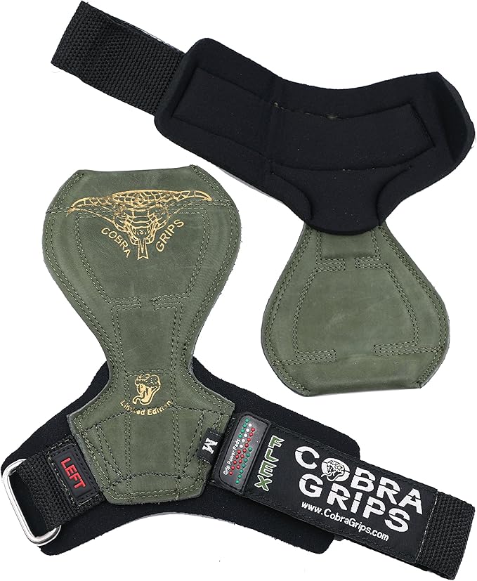 2018 Cobra Grips Flex Model Weight Lifting Gloves Heavy Duty Straps Alternative Power Lifting Hooks for Deadlifts with Padded Wrist Wrap Support Bodybuilding