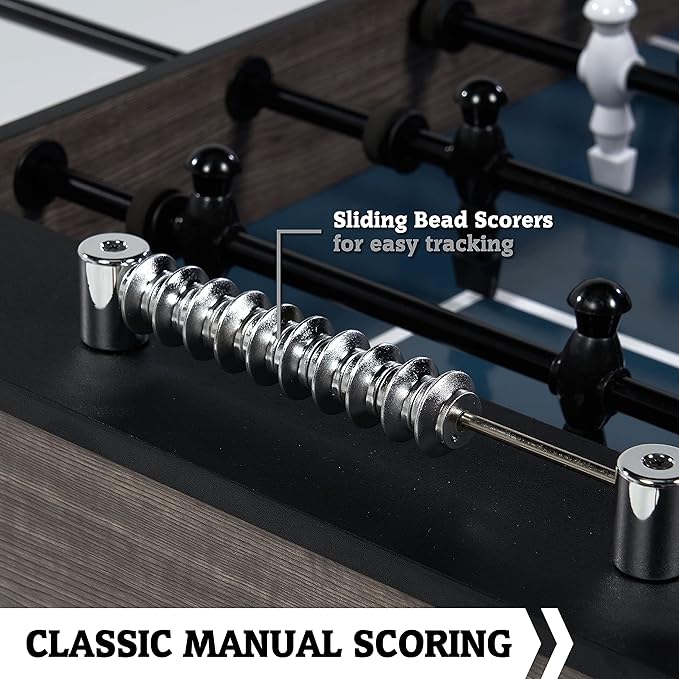 Hall of Games Foosball Tables Multiple Styles, Soccer with Durable & Stylish Designs with Tabletop Sports Soccer Balls, Perfect for Family Game Rooms