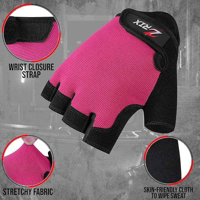 ZRIX Breathable Workout Gloves for Women, Weight Lifting Gloves for Gym, Cycling, Exercise, Fitness and Training, with Excellent Grip and Cushion Pads