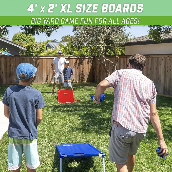 GoSports Portable Cornhole Game Sets – Premium Outdoor Lawn or Beach Toss Game for Kids and Adults
