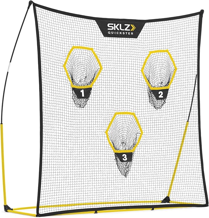 SKLZ Quickster Football Net: Portable, Durable Training Goal for Football Practice – Easy Setup, Stable Design, Ideal for Improving Passing and Kicking Accuracy and Skill Development