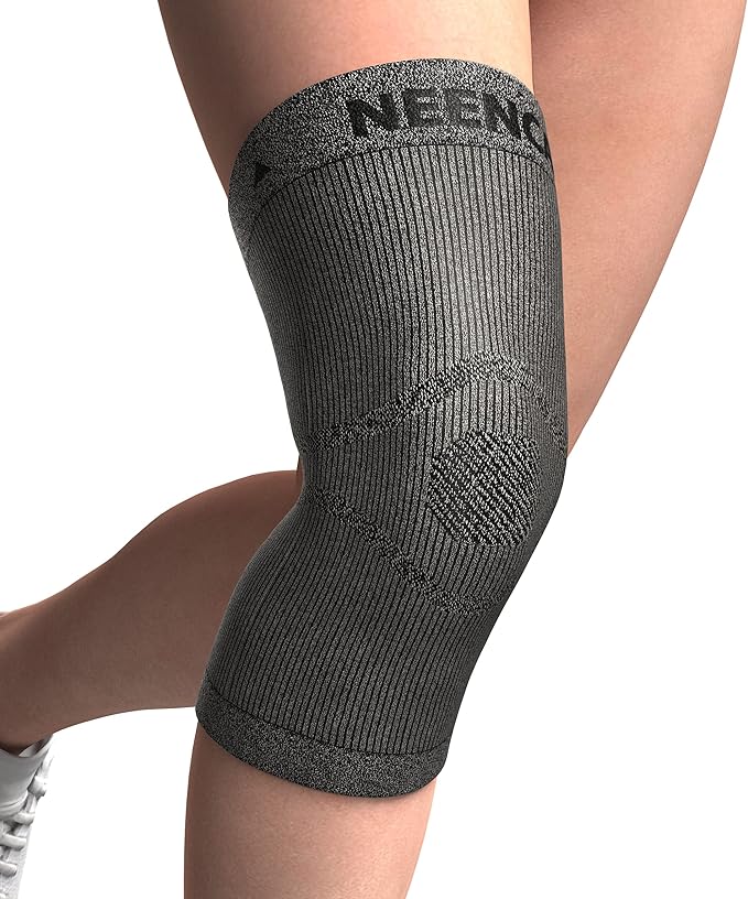 NEENCA Ultra-thin Knee Sleeve for Knee Pain, Lightest Knee Compression Sleeve with Graphene Ions Infused Fabric for Pain Relief, Swelling, Arthritis, Poor Circulation, Running, Sport- FSA/HSA Approved