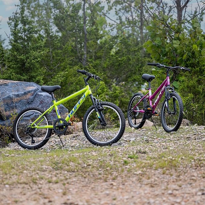Huffy Stone Mountain Hardtail Mountain Bike for Boys/Girls/Men/Women, 20"/24"/26" Sizes, 6 or 21 Speed Shimano Twist Shifting, Front or Dual Suspension, Comfort Saddle, Sleek Colors