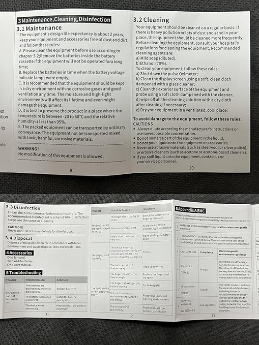 ESPOO Pulse Oximeter with 20 Memory, Oxygen Monitor Fingertip 4 Color TFT Display(SPO2), Alarm & Brightness Adjustable, Batteries & Lanyard Include(White&Black)