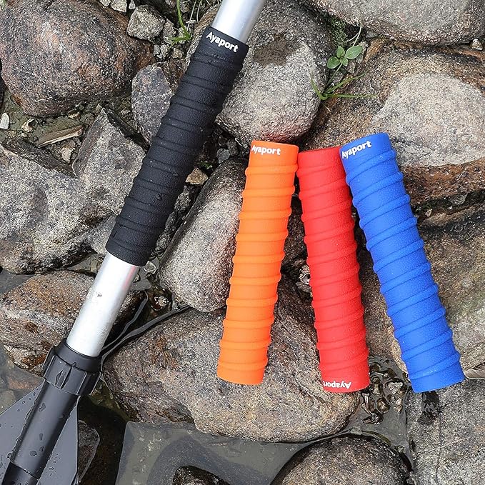 Ayaport Kayak Paddle Grips Non-Slip Silicone Wraps Blister Prevention Kayaking Accessories for Take-Apart Paddles