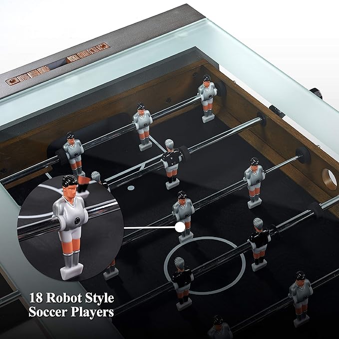 Barrington Foosball Multiple Styles Soccer Foosball Tables, Durable & Stylish Designs with Tabletop Sports Soccer Balls, Perfect for Family Game Rooms