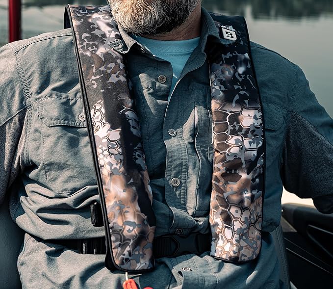 BLUESTORM Cirrus26 Inflatable PFD Life Jackets for Adults | US Coast Guard Approved Automatic Life Vest w/Manual Override Convertibility