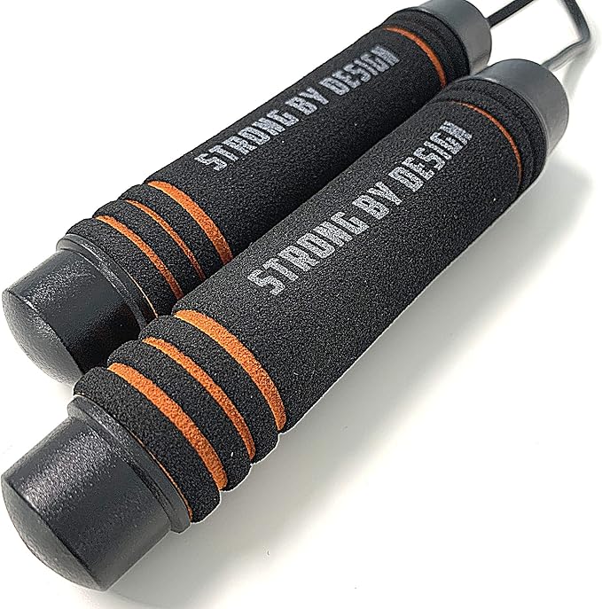 CRITICAL BENCH.COM Jump Rope, Tangle Free, Adjustable Cable Rope with Comfortable Foam Handles - For Fitness Enthusiasts Beginner, Intermediate and Advanced, Men & Women.