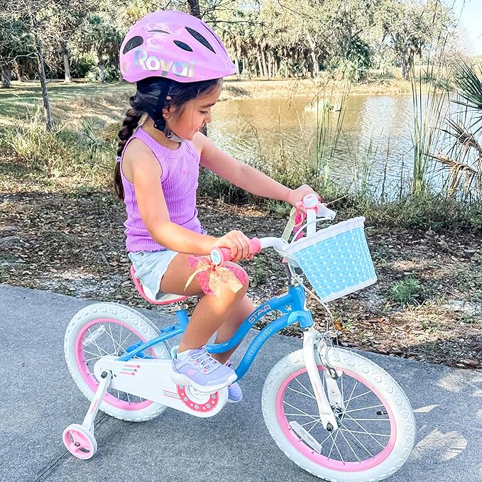 RoyalBaby Girls Bike EZ Bike Stargirl Training Free Balance to Pedal Easy Learning Bicycle, 12-20 Inch for Toddlers & Big Kids.