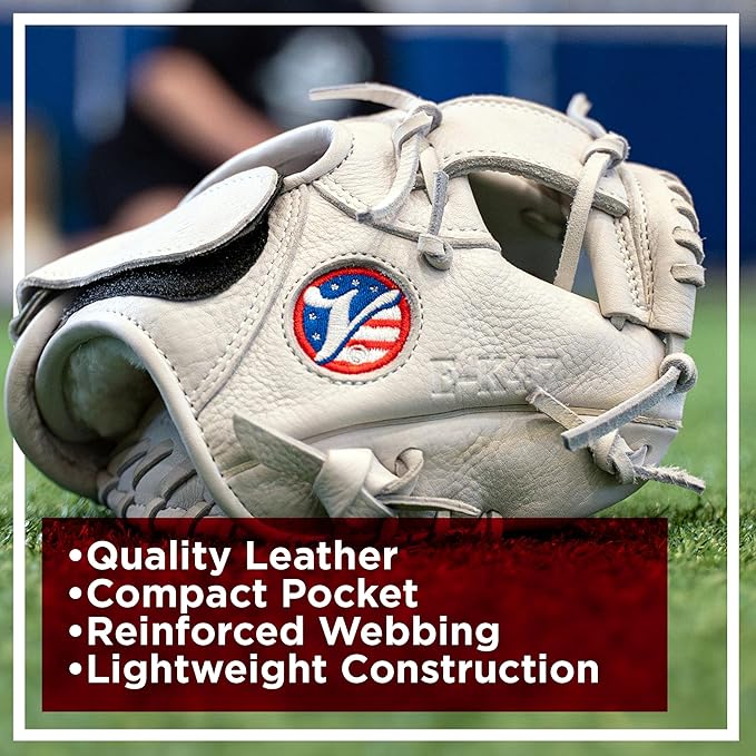 Eagle K47 4-Finger Infielders Training Glove for Baseball and Softball - Soft Leather & Elite Fielding Equipment for Practice & Drills - Right or Left Hand Throw