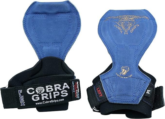 2018 Cobra Grips Flex Model Weight Lifting Gloves Heavy Duty Straps Alternative Power Lifting Hooks for Deadlifts with Padded Wrist Wrap Support Bodybuilding