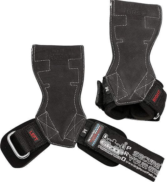 Lifting Grips PRO Weight Gloves Heavy Duty Barbell Gymnastics Straps Alternative to Power Hooks Deadlifts Adjustable Neoprene Padded Wrist Wrap