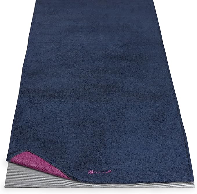 Gaiam Grippy Non Slip Yoga Mat Towel - Fast Drying Towel - Ideal For Hot Yoga - Microfiber And Machine Washable - Grip Backing