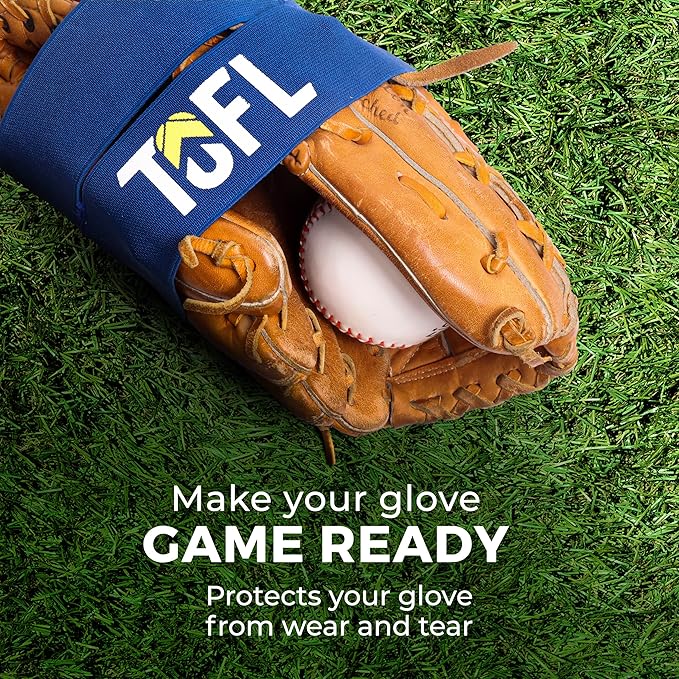 TOFL Baseball Glove Wrap | Premium Elastic Band for Perfect Glove Shape, Break-in & Maintenance | Shape Locker for Men’s & Women’s Softball, Adult & Youth Baseball Mitts, Fits Big & Small Sizes