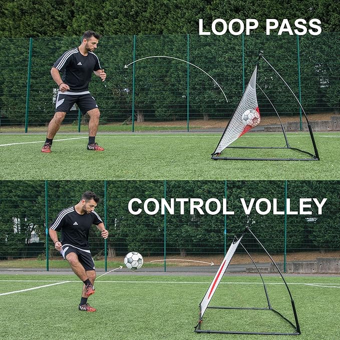 QUICKPLAY Spot Target Soccer Rebounder | Weather-Resistant Rebound Net with Carry Bag | Great for Passing, Receiving, and Trapping Practice | Ideal for Team or Solo Training