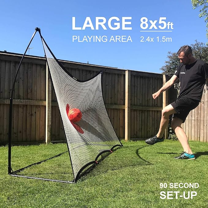 QUICKPLAY Spot Target Soccer Rebounder | Weather-Resistant Rebound Net with Carry Bag | Great for Passing, Receiving, and Trapping Practice | Ideal for Team or Solo Training