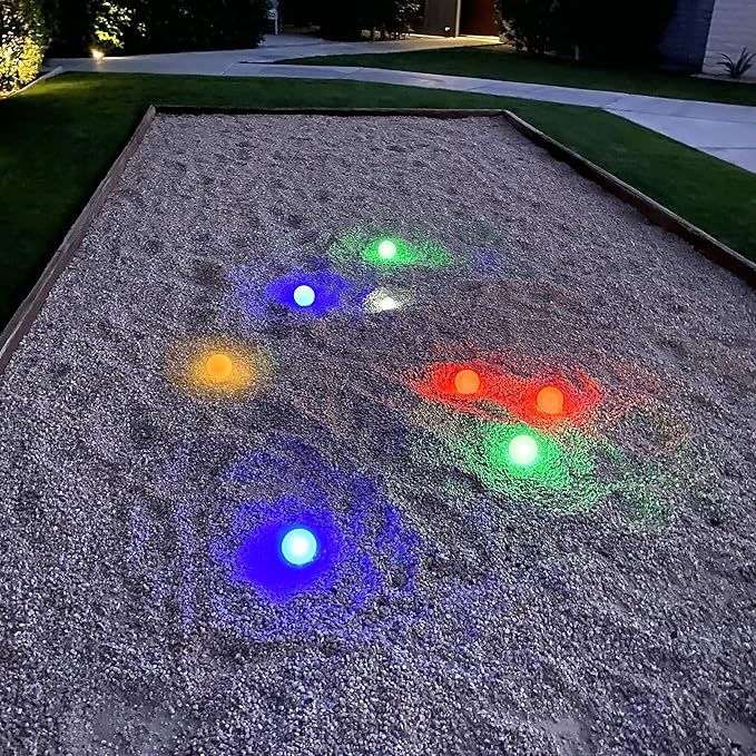 GoSports LED Bocce Ball Game Set - Includes 8 Light Up Bocce Balls, Pallino, Case and Measuring Rope - Choose 85 mm or 100 mm