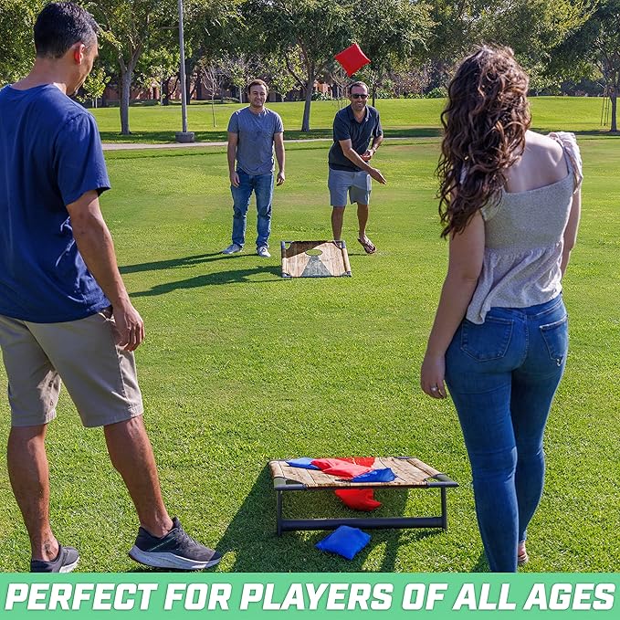 GoSports Portable Cornhole Game Sets – Premium Outdoor Lawn or Beach Toss Game for Kids and Adults